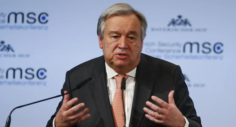 U.N. Secretary General Antonio Guterres talks at the Munich Security Conference in Munich, Germany, February 16, 2018. REUTERS/Ralph Orlowski (Ralph Orlowski/Reuters)