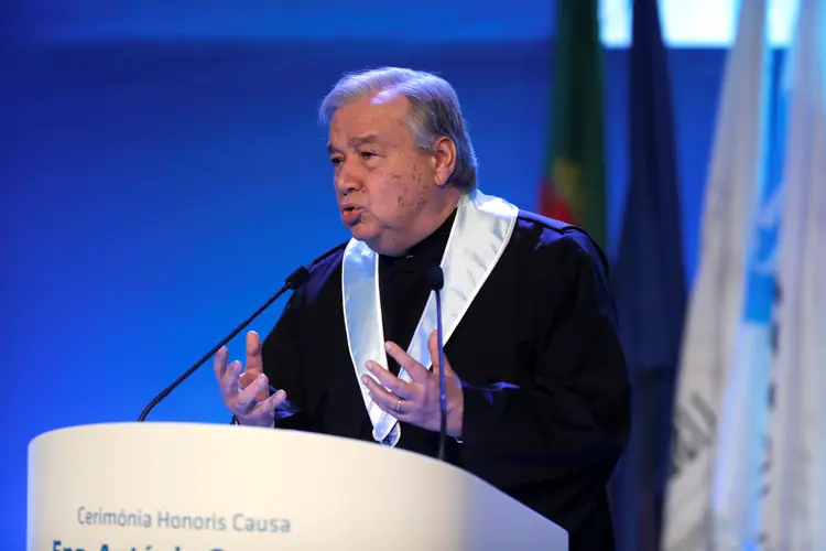 António Guterres: "Estamos colaborando nas Nações Unidas com a Colômbia na ajuda humanitária a essas pessoas, mas é um grande fator de preocupação" (Rafael Marchante/Reuters)