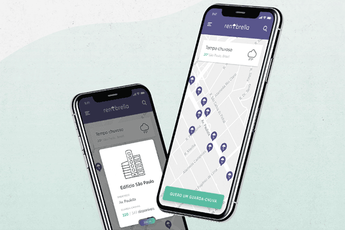 Aplicativo de compartilhamento de guarda-chuvas estreia em SP