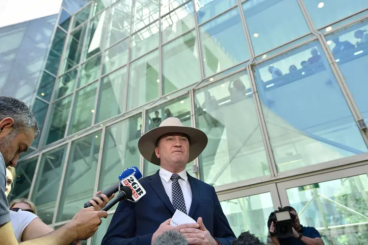 Barnaby Joyce: ele foi alvo de críticas desde que a imprensa australiana revelou no início do mês que espera um bebê da sua ex-assessora de imprensa (Michael Masters/Getty Images)