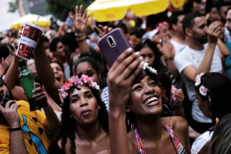 Bloco de Carnaval em São Paulo (Nacho Doce/Reuters)