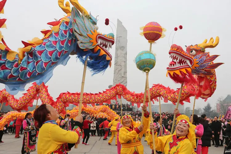 Ano Novo chinês: a celebração marca o início da primavera na região e muitas pessoas viajam para passar o feriado próximos de seus familiares (Stringer/Reuters)