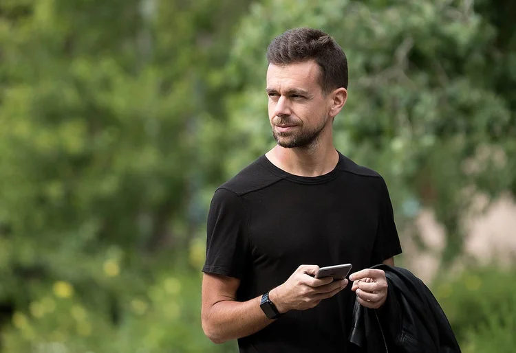 Jack Dorsey: CEO do Twitter recebeu em 2018 um salário simbólico de um dólar e 40 centavos em 2018 (Drew Angerer/Getty Images)