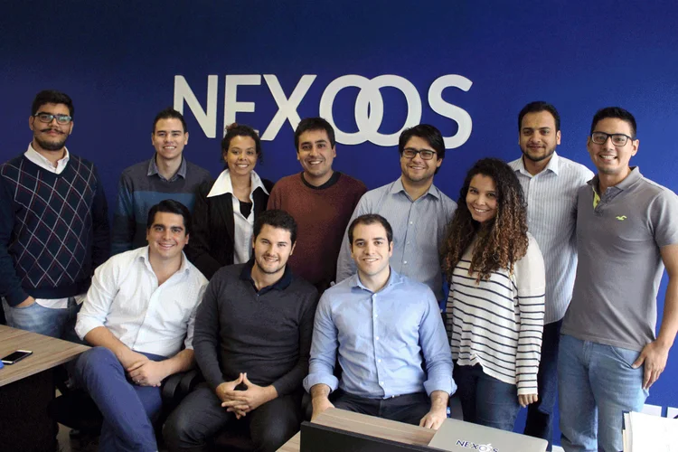 Nicolas Arrellaga, Murilo Bassora e Daniel Gomes: sócios fundaram a Nexoos após uma inspiração no mercado britânico de empréstimos coletivos (Nexoos/Divulgação)