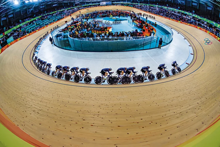 Velódromo durante os Jogos do Rio: após dois incêndios, o local sofre com infiltrações | Fernando Frazão/Agência Brasil / 