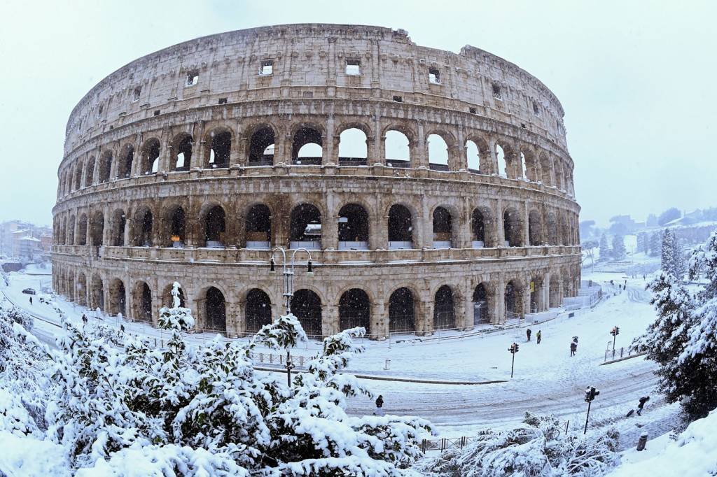 As imagens da Itália "congelada" após frio de -20ºC