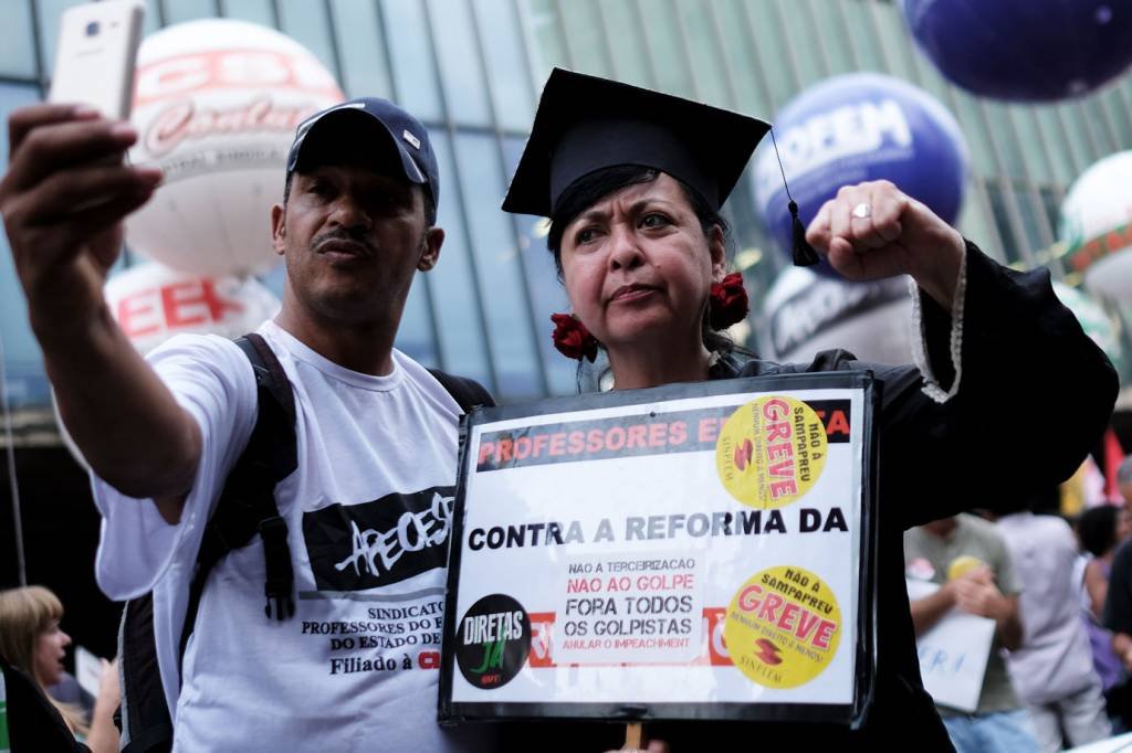 Diversas cidades têm protestos contra a reforma da Previdência