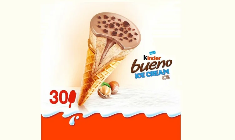 Sorvete Kinder Bueno: lançamento na Europa (Unilever/Divulgação)