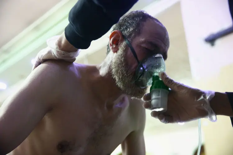 Ataque químico: a Opaq recolheu amostras quando visitou Duma no último sábado (Bassam Khabieh/Reuters)