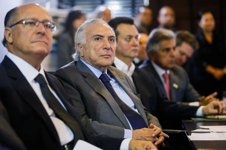 O governador de SP, Geraldo Alckmin, e o presidente Temer durante visita ao Projeto Sirius (Beto Barata/Agência Brasil)