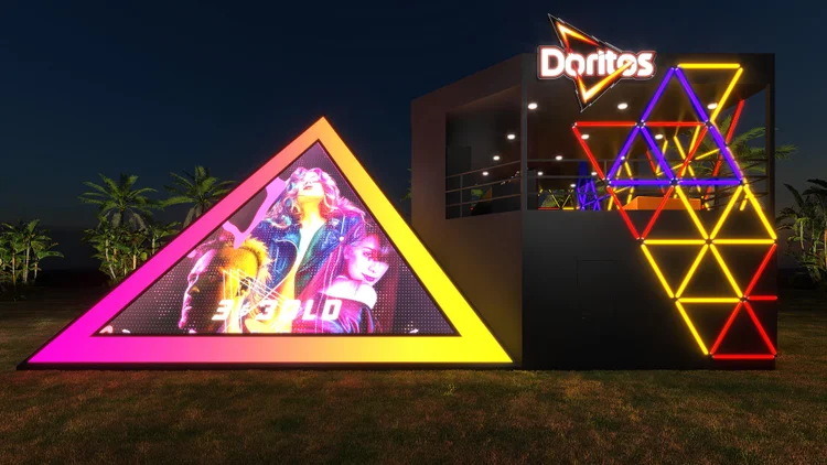 Espaço da Doritos dentro do Lollapalooza, evento foi um dos cancelados durante a pandemia (Doritos/Divulgação)