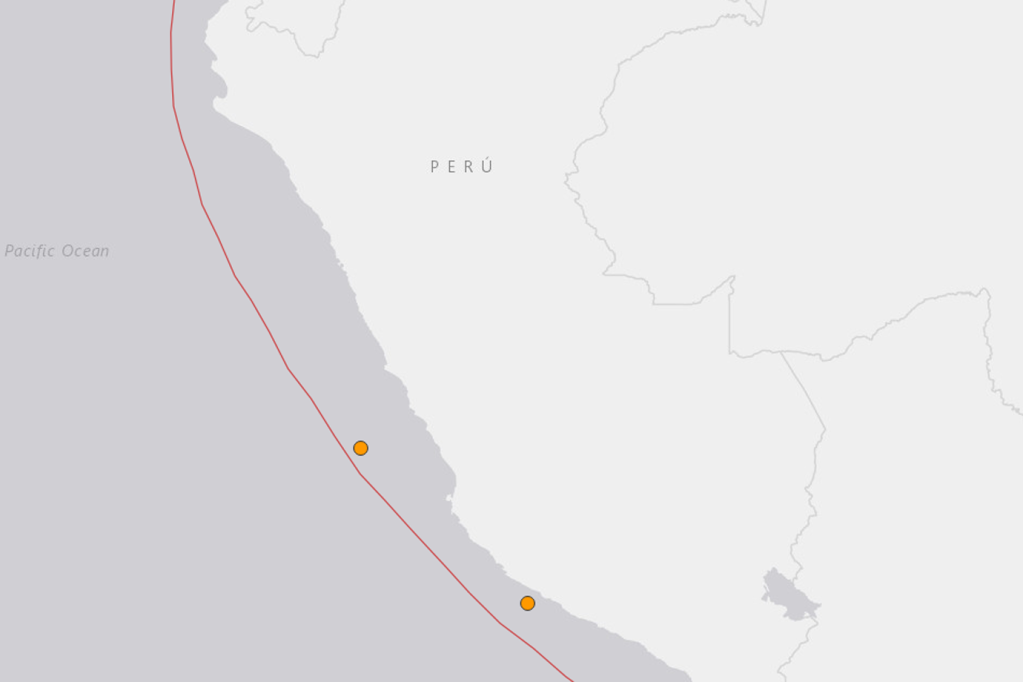 Terremotos no Peru: abalos não causaram danos no país (USGS/Reprodução)