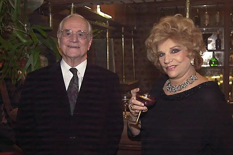 Tônia Carrero e Paulo Autran em participação especial na minissérie 'Um Só Coração', em 2004 (Renato Rocha Miranda/TV Globo/Divulgação)