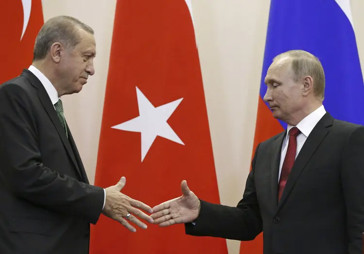 Putin e Erdogan se reuniram seis vezes só no ano passado (Alexander Zemlianichenko/Reuters)