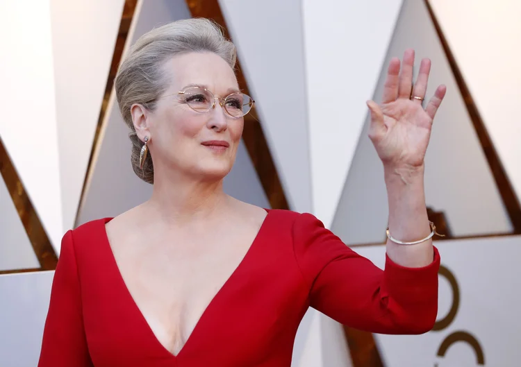Meryl Streep no tapete vermelho do Oscar 2018 (Mario Anzuoni/Reuters)