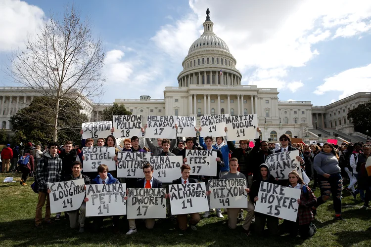 Protestos: governo americano passou a sofrer pressões após episódio violento na Flórida, em fevereiro (Joshua Roberts/Reuters)