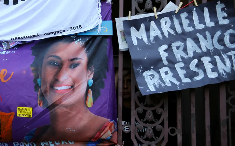 Homenagem à vereadora Marielle Franco assassinada no Rio de Janeiro (Pilar Olivares/Reuters)