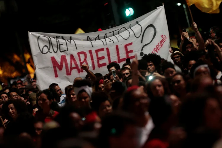 Protesto em São Paulo contra o assassinato da vereadora Marielle Franco (Leonardo Benassatto/Reuters)