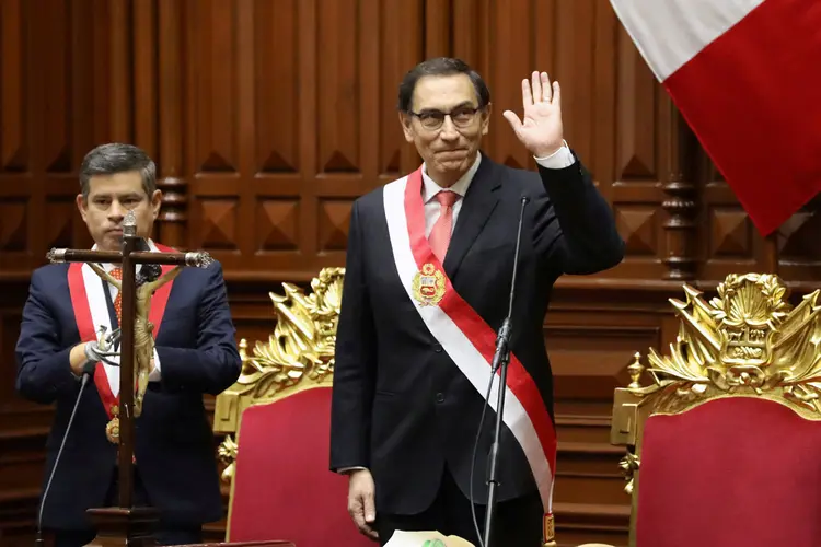 Peru: Martín Vizcarra tomou posse hoje após a renúncia de Pedro Pablo Kuczynski, envolvido em denúncias de corrupção (Mariana Bazo/Reuters)