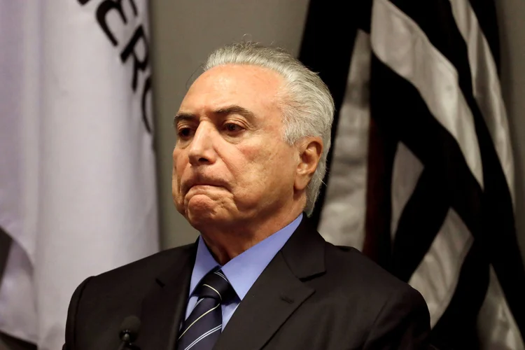 Michel Temer: ""As duas denúncias [anteriores] eram pífias. Tão pífias que o Congresso Nacional, a Câmara dos Deputados não teve a menor dúvida em rejeitá-las" (Paulo Whitaker/Reuters)