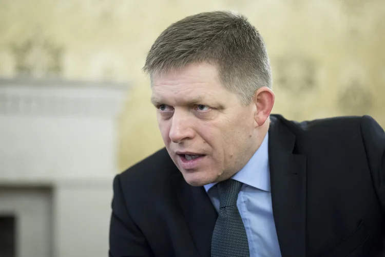 Robert Fico, primeiro-ministro da Eslováquia (Balazs Mohai/Bloomberg)