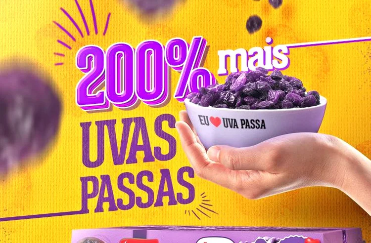 Bauducco: brincadeira com amor ou ódio às uvas passas (Bauducco/Divulgação)