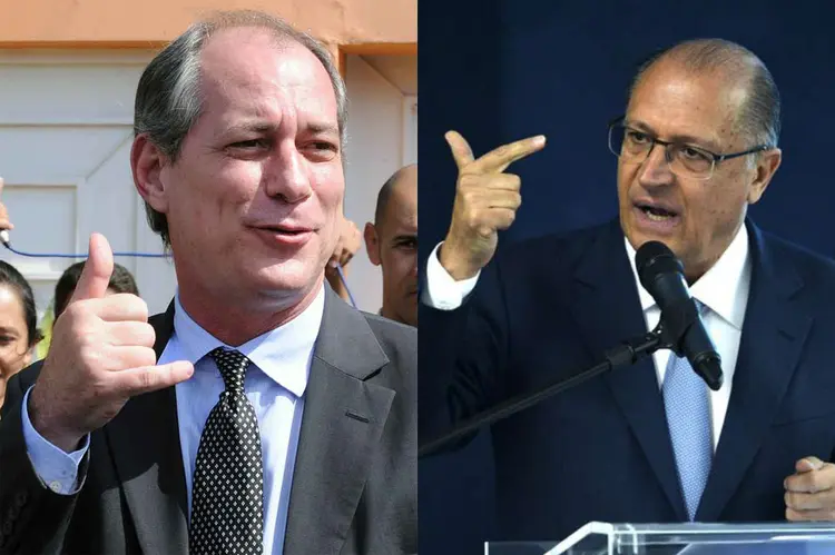 CIRO GOMES E GERALDO ALCKMIN:  desafios para crescer nas pesquisas de intenção de voto (Montagem/Site Exame)