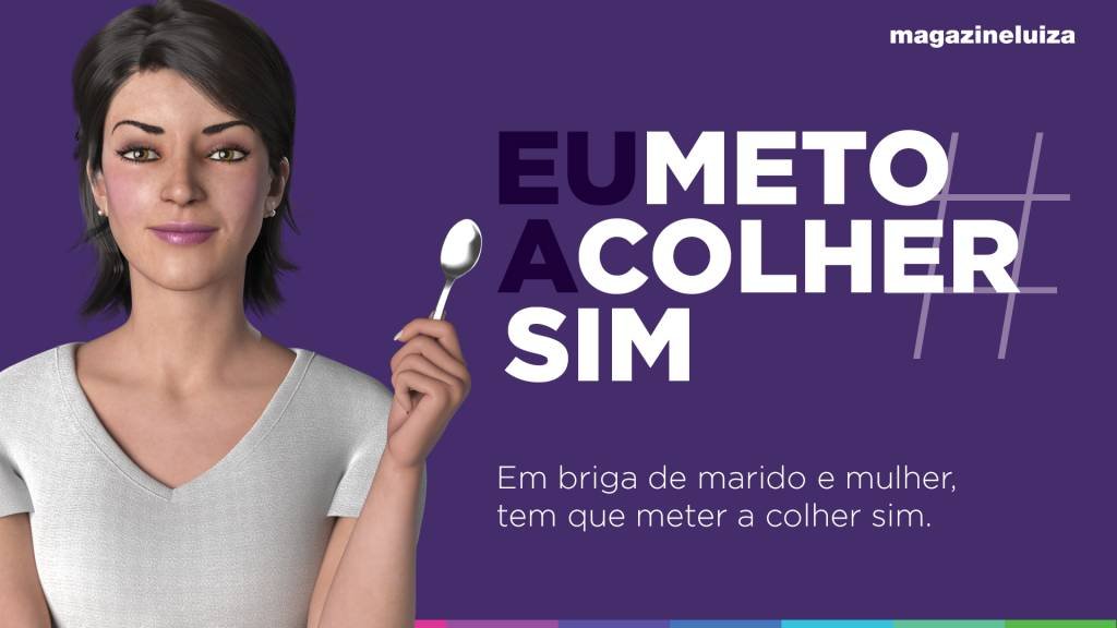 Campanha da Magazine Luiza: derrubando ditado que diz para não meter a colher (Magazine Luiza/Divulgação)
