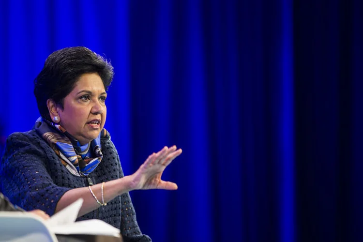 Indra Nooyi: a executiva participou do evento de lançamento do programa Mulheres com Propósito, desenvolvida pela Pepsico no Brasil (Zach Gibson/Bloomberg)