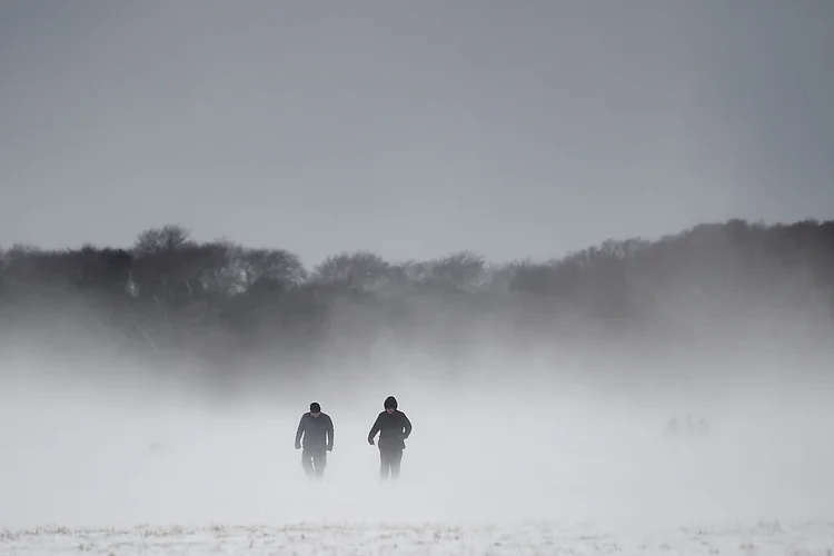 Frio: as baixas temperaturas afetam também os meios de transporte (Clodagh Kilcoyne/Reuters)