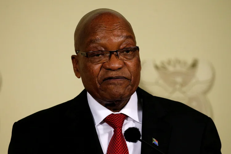 Ex-presidente da África do Sul, Jacob Zuma: ele é alvo de 16 acusações relacionadas a acordo de compra de armas na década de 90 (Siphiwe Sibeko/Reuters)