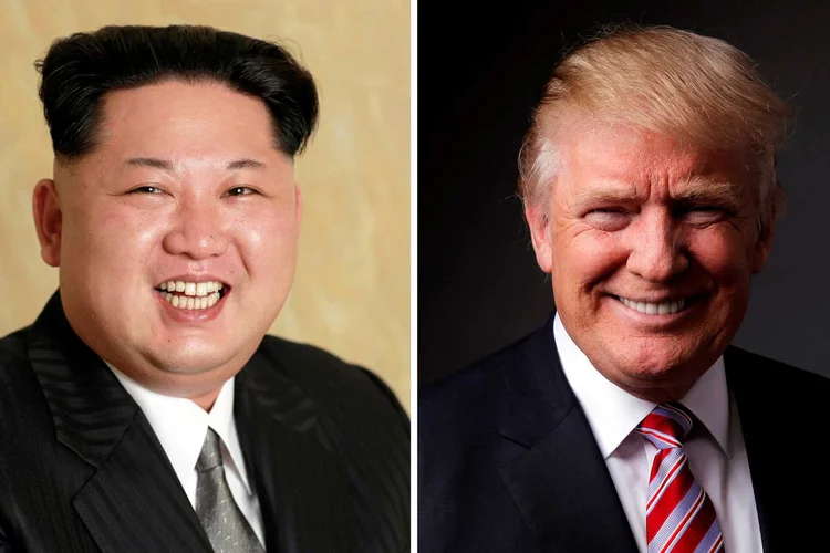 Diplomacia: encontro histórico entre Trump e Kim Jong-un deve acontecer no próximo mês (Lucas Jackson e KCNA/Reuters)