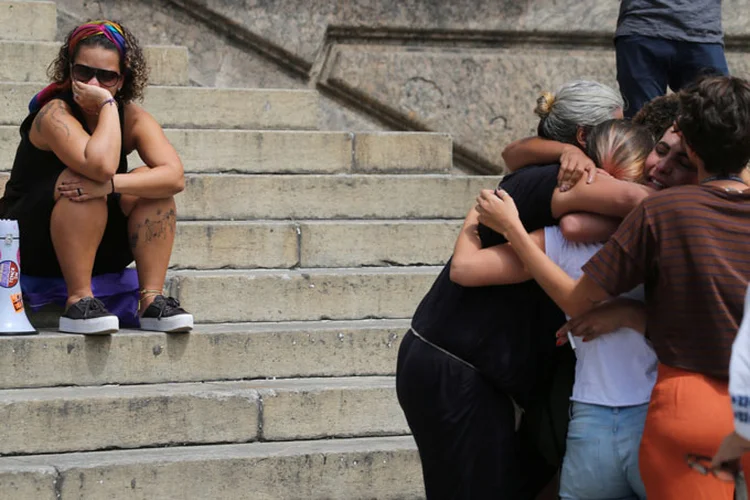 Protesto contra a morte da vereadora Marielle Franco, assassinada no Rio de Janeiro, (Sergio Moraes/Reuters)