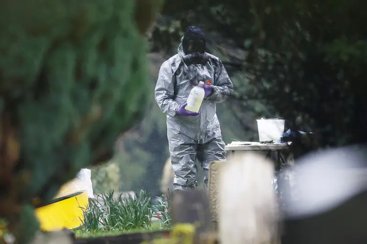 Perícia: Sergei Skripal e sua filha teriam sido vítimas de um ataque de gás neurotóxico na cidade Salisbury, em 4 de março (Peter Nicholls/Reuters)
