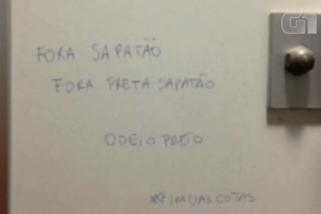 Estudante denuncia pichação racista em banheiro de faculdade do ABC