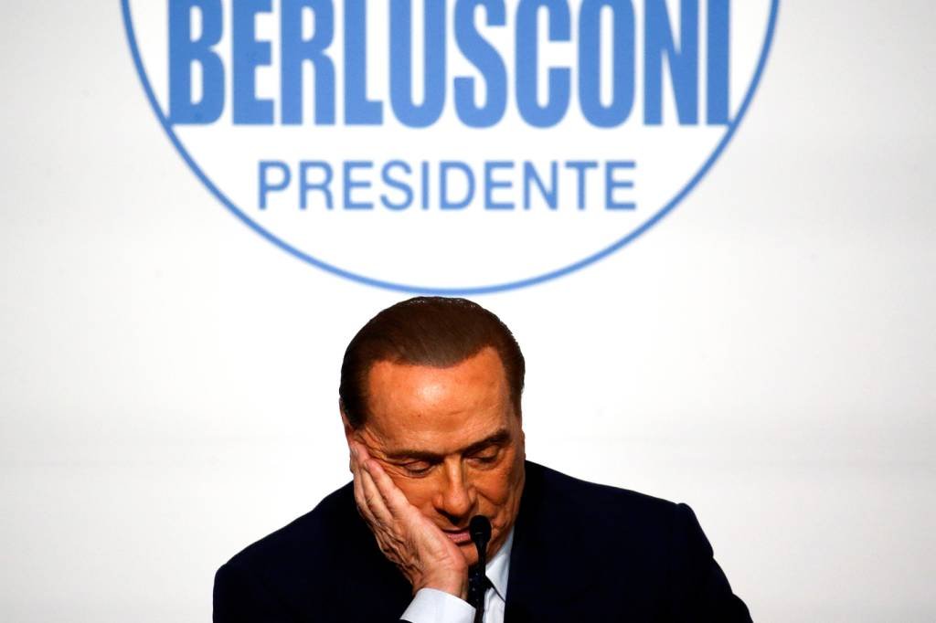Líder do Força Itália, Silvio Berlusconi; aliança costurada pelo veterano pode se consagrar a vencedora nas eleições gerais de domingo (Alessandro Bianchi/Reuters)