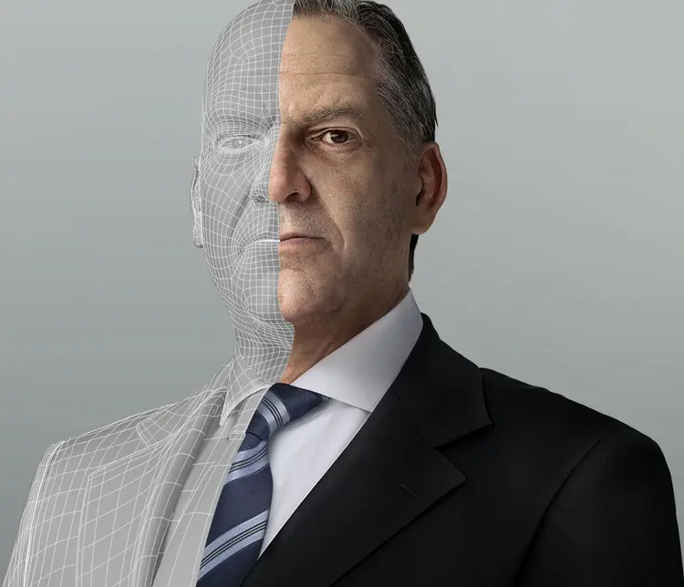 Sr. Ric Brasil: criação da Forbes, a partir da inteligência artificial, para dar rosto à corrupção (Forbes/Ogilvy/Divulgação)