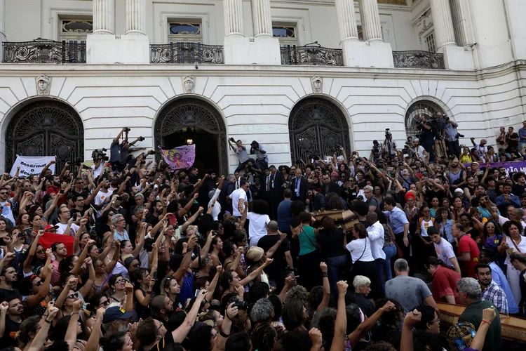 Marielle Franco: vereadora foi assassinada m meio a uma intervenção federal no Rio de Janeiro (Ricardo Moraes/Reuters)