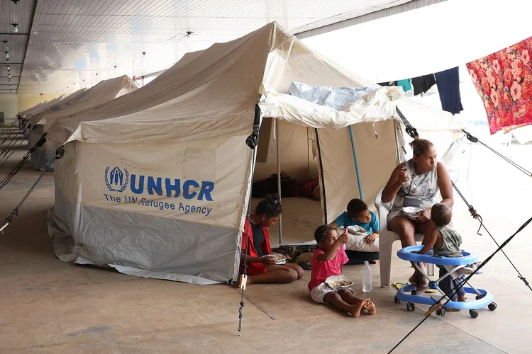 Boa Vista (RR) - Acampamento de refugiados venezuelanos montado pelo Exército Brasileiro e a Agência das Nações Unidas para Refugiados  (Antonio Cruz/Agência Brasil)