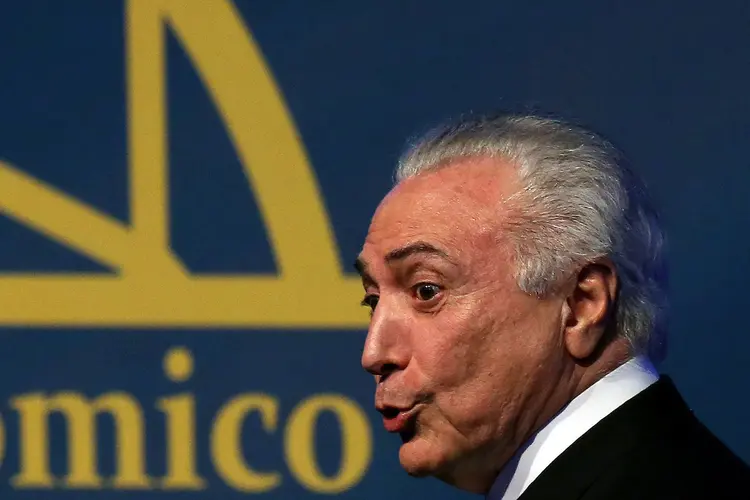 Michel Temer: "Por mais que as pessoas protestem, por mais que as pessoas tentem segurar o crescimento do país, não conseguirão, porque o Brasil é maior que todos" (Paulo Whitaker/Reuters)