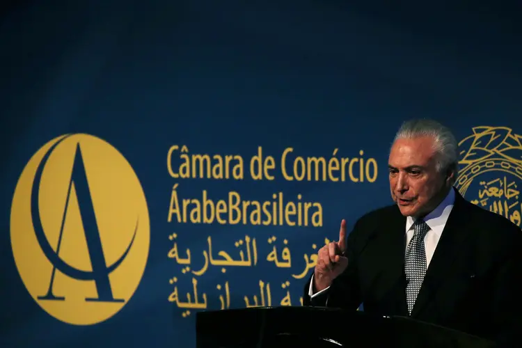 Michel Temer: presidente destacou que o comércio entre o Brasil e países árabes cresceu 20%, para um volume de US$ 20 bilhões em produtos comercializados (Paulo Whitaker/Reuters)