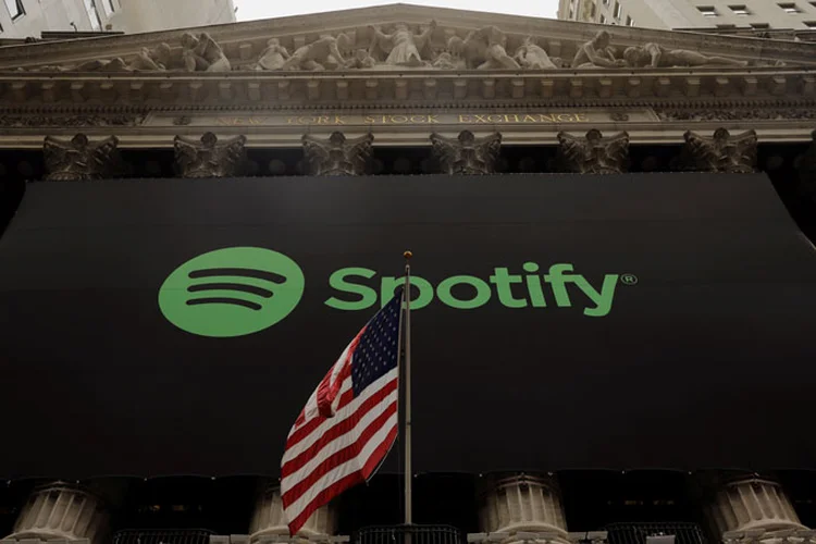 Spotify: receita líquida no 1º trimestre cresceu 26% na comparação anual, e número de usuários ativos no fim de março teve alta de 30% (Lucas Jackson/Reuters)