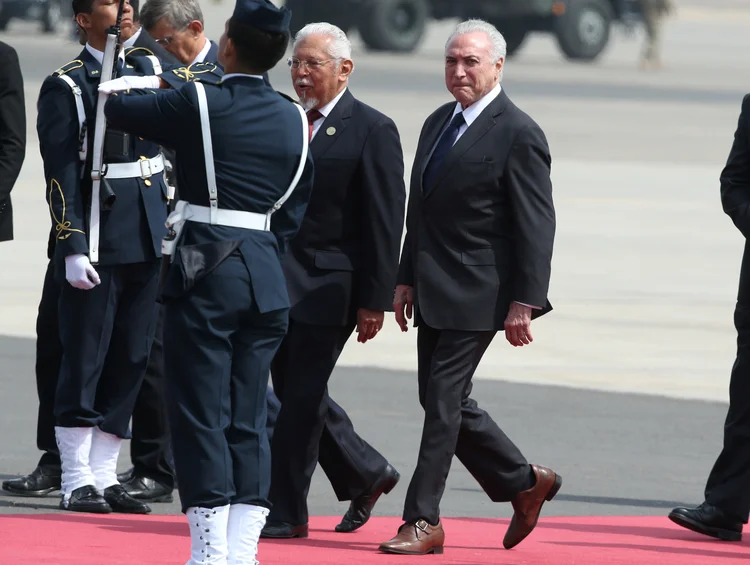 Temer: presidente tem agenda paralela intensa durante 8ª Cúpula das Américas, no Peru (Guadalupe Pardo/Reuters)