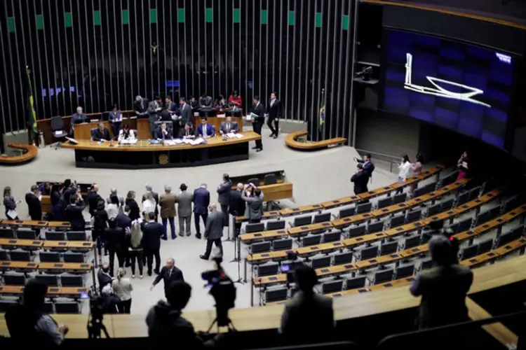 Câmara dos Deputados: desde o início do ano legislativo, em 5 de fevereiro, até o último dia de abril, foram aprovadas 21 matérias em plenário (Ueslei Marcelino/Reuters)