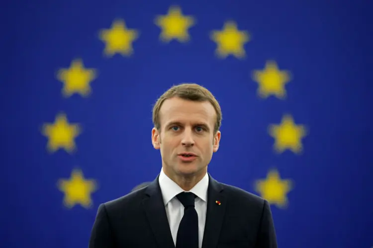 Emmanuel Macron: presidente da França fez um apelo aos europeus nesta terça-feira para que não busquem refúgio no nacionalismo, mas fortaleçam a União Europeia (Vincent Kessler/Reuters)