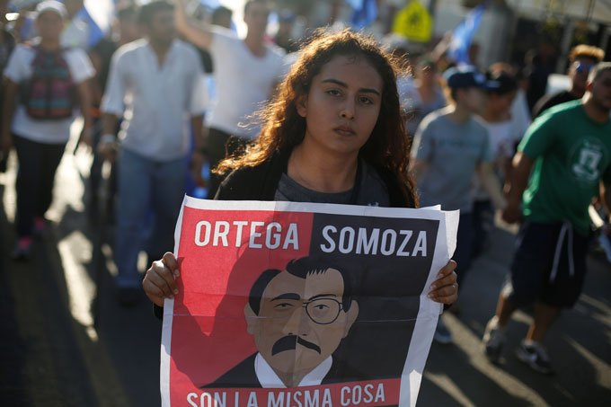 Manifestantes exigem renúncia do presidente da Nicarágua