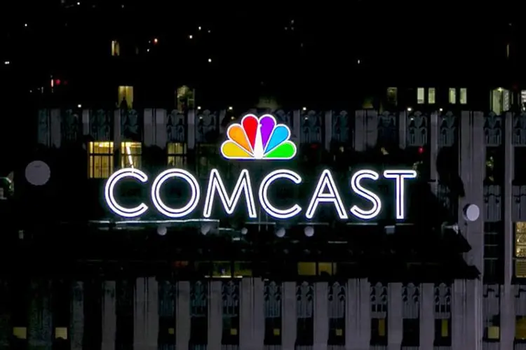 Logo da Comcast em prédio de Nova York, Estados Unidos (Brendan McDermid/Reuters)
