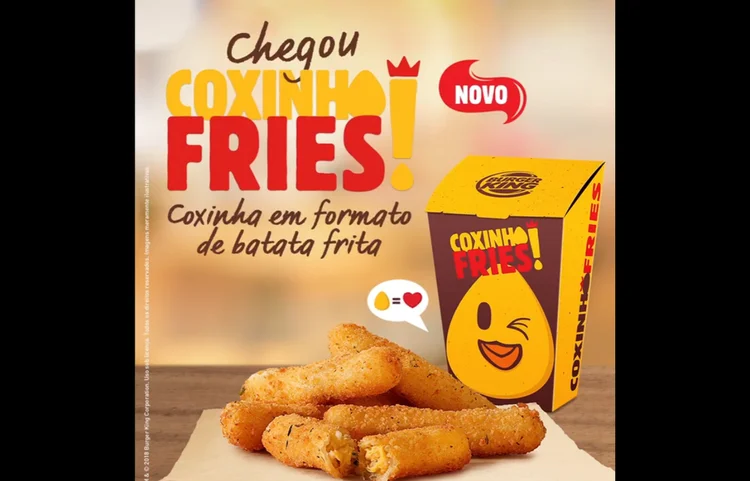 Coxinha Fries: lançamento do Burger King no Brasil (Burger King/Divulgação)