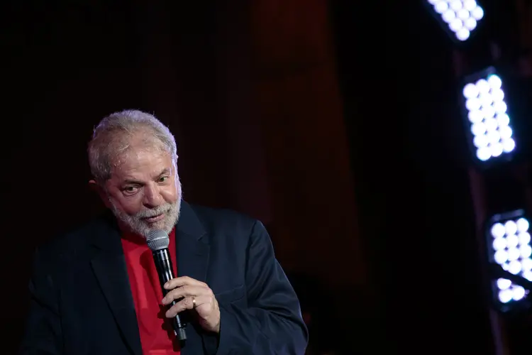 Lula: candidatura do petista foi registrada hoje, 15 (Patrícia Monteiro/Bloomberg)