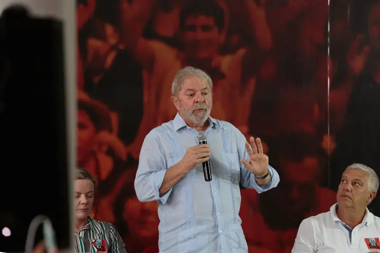 Lula: "Eu sou candidato à presidência do Brasil, nas eleições de outubro, porque não cometi nenhum crime" (Patricia Monteiro/Bloomberg)